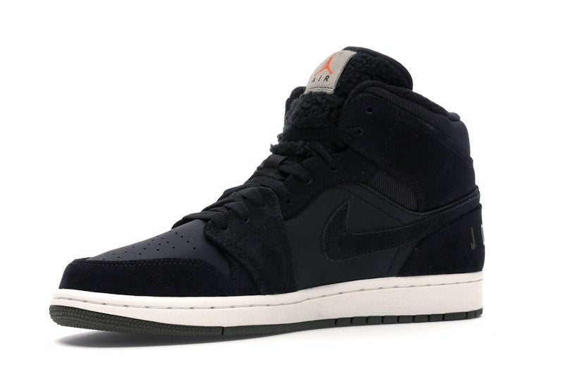 Jordan 1 Mid Black Olive Canvas