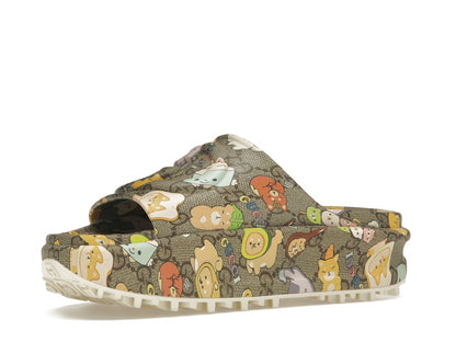 Gucci x Pikarar GG Animal Print Slide Beige Multi (Women's)