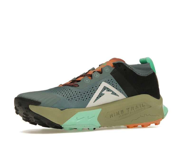 Nike ZoomX Zegama Trail Light Slate Grey Glow Green Bone Black