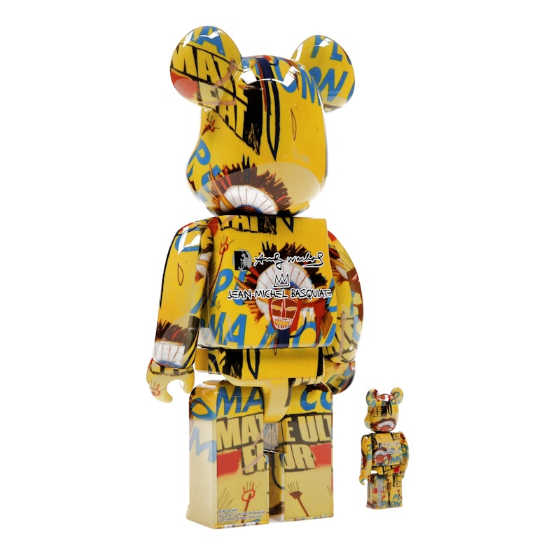 Bearbrick Andy Warhol x Jean-Michel Basquiat #3 100% & 400% Set
