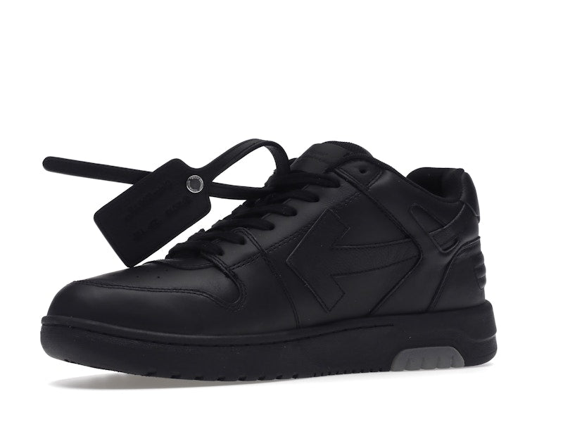 OFF-WHITE Out Of Office OOO "For Walking" Low Tops Black White