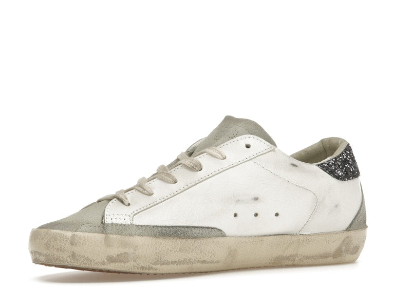 Golden Goose Super-Star White Dark Grey Glitter (Women's)