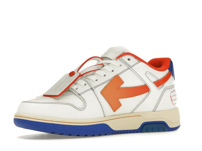 OFF-WHITE Out Of Office OOO Low Tops White Orange Blue Contrast Stitching
