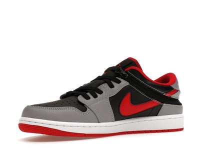 Jordan 1 Low Flyease Fire Red Cement Grey