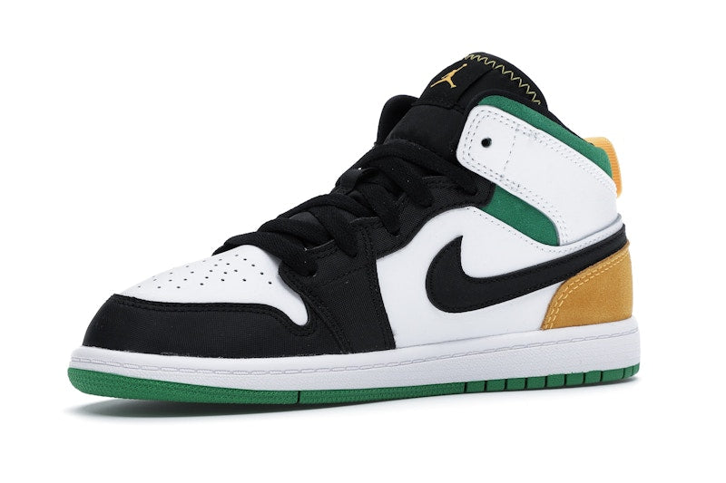 Jordan 1 Mid SE White Laser Orange Lucky Green (PS)