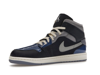 Jordan 1 Mid SE Craft Obsidian French Blue Ashen Slate White