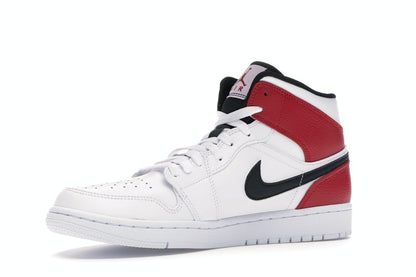 Jordan 1 Mid White Black Gym Red