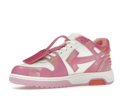 OFF-WHITE Out Of Office OOO "For Walking" Low Tops Pink Tie Dye