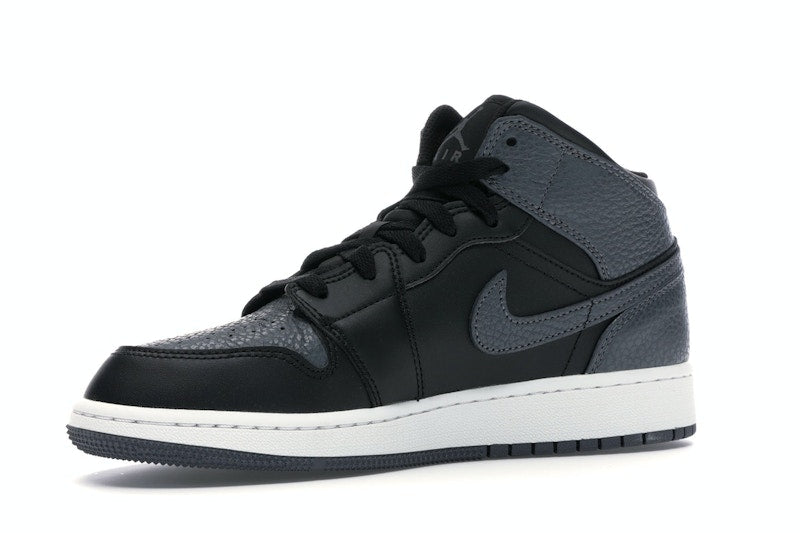 Jordan 1 Mid Black Dark Grey (GS)