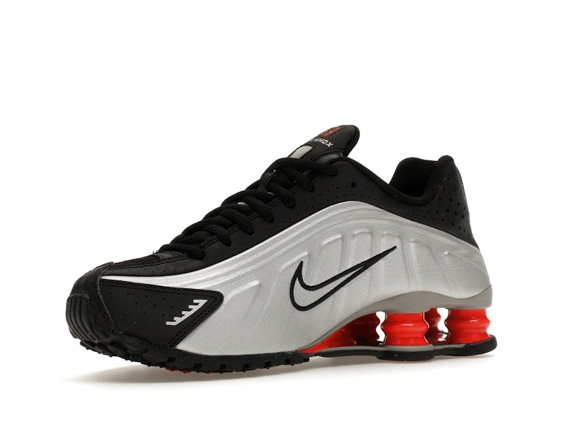 Nike Shox R4 Metallic Silver Black Picante Red (GS)