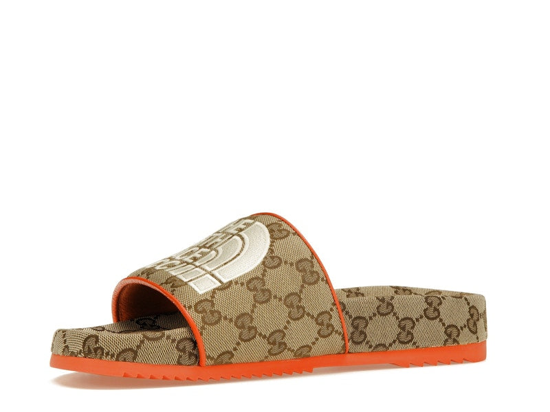 Gucci x The North Face GG Slide Orange Beige Ebony Original GG Canvas