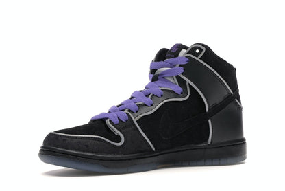 Nike SB Dunk High Black Purple Box