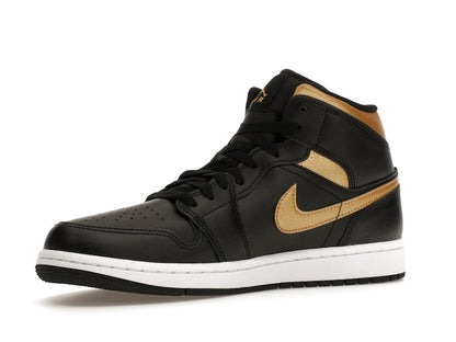 Jordan 1 Mid Black Metallic Gold