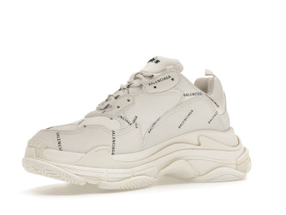 Balenciaga Triple S Allover Logo White