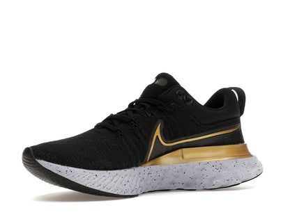 Nike React Infinity Run Flyknit 2 Black Metallic Gold (Women's)