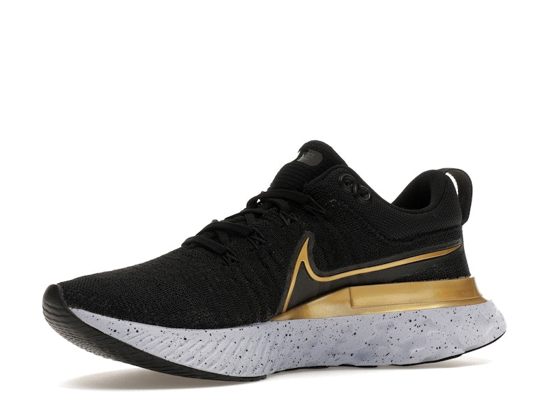 Nike React Infinity Run Flyknit 2 Black Metallic Gold (Women's)