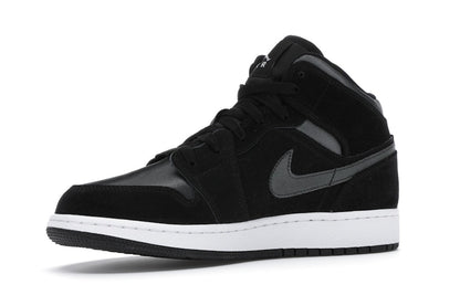 Jordan 1 Mid White Black Grey (GS)