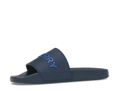Burberry Embossed Logo Slide Blue