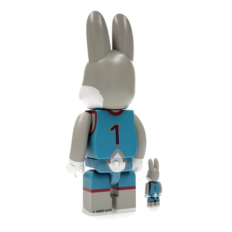 Bearbrick x Space Jam: A New Legacy Rabbrick Bugs Bunny 100% & 400% Set Grey