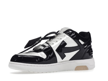 OFF-WHITE Out Of Office OOO Low Tops Patent Black White