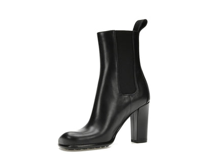 Bottega Veneta Storm Moulded Toe Leather Chelsea Boot Black (Women's)