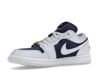 Jordan 1 Low SE Football Grey White Gym Red Midnight Navy (Women's)