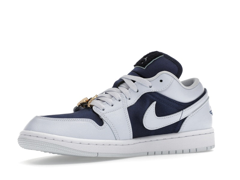 Jordan 1 Low SE Football Grey White Gym Red Midnight Navy (Women's)