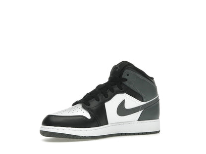 Jordan 1 Mid Black White Iron Grey (GS)