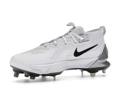 Nike Force Zoom Trout 9 Elite White Black Pure Platinum Metallic Silver