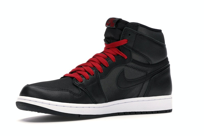 Jordan 1 Retro High Black Satin Gym Red