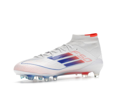 adidas F50 Elite Mid FG Cloud White Lucid Blue Solar Red (Women's)