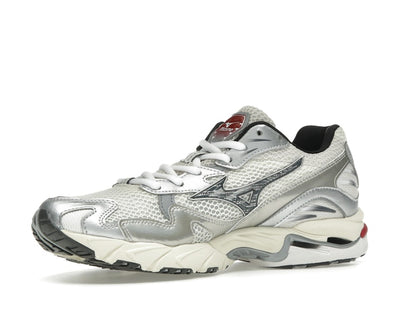 Mizuno Wave Rider 10 White Black Rythmic Red