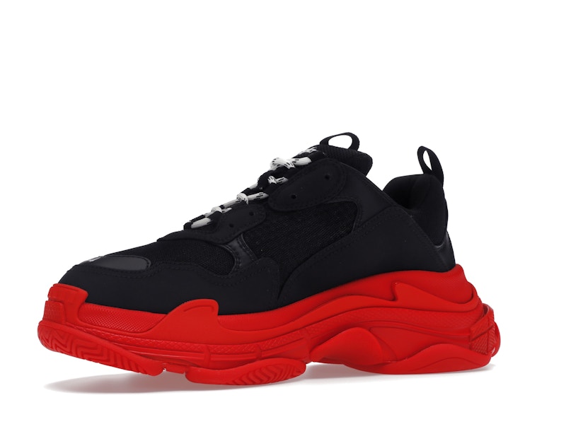 Balenciaga Triple S Black Red Sole