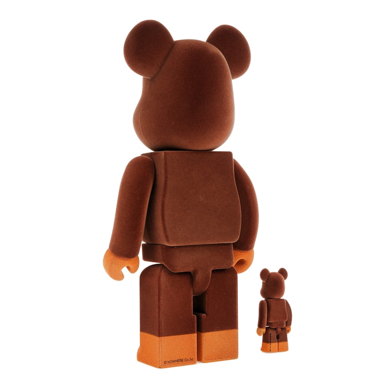 Bearbrick x Bape Baby Milo Flocky Ver. 100% & 400% Set