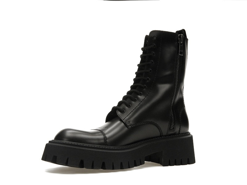 Balenciaga Tractor 20mm Zip Up Boot Black