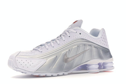 Nike Shox R4 White Metallic Silver