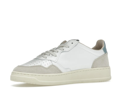 Autry Medalist Leather Low White Silver Blue