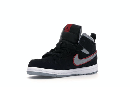 Jordan 1 Mid Black Particle Grey Gym Red (TD)