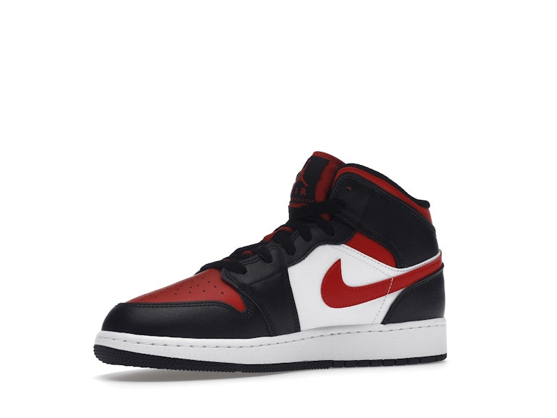 Air Jordan 1 Mid Black Fire Red (GS)