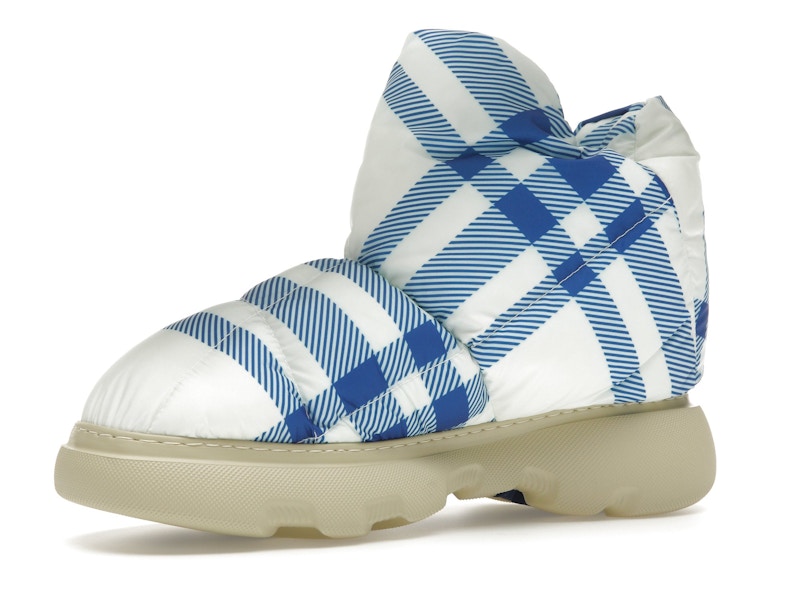 Burberry Check Pillow Boots Blue White