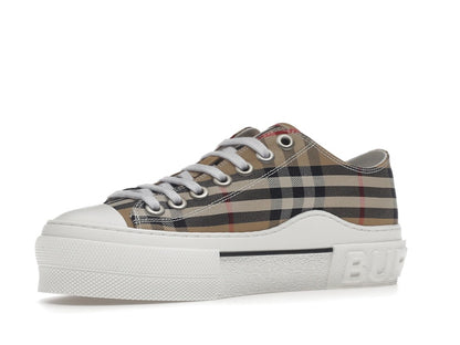 Burberry Vintage Check Cotton Sneakers Archive Beige White (Women's)
