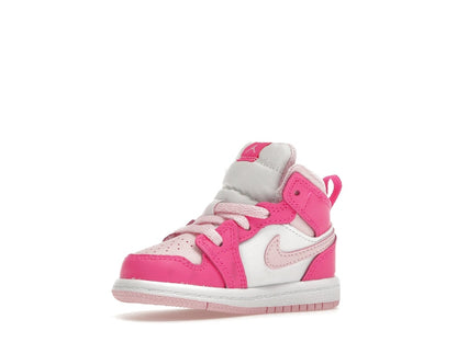 Jordan 1 Mid White Fierce Pink (TD)