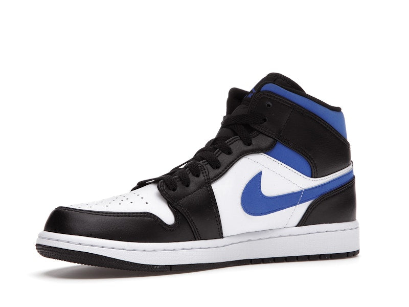 Jordan 1 Mid White Black Racer Blue