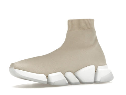 Balenciaga Speed 2.0 Recycled Sole Transparent Sole Beige
