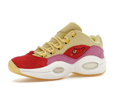 Reebok Question Low BBC Ice Cream Running Dog Yellow Red