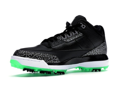 Jordan 3 Retro Golf Black Green Glow