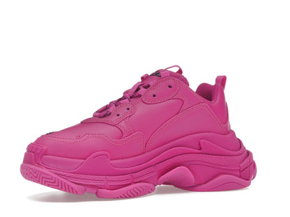 Balenciaga Triple S Faux Leather Dark Pink (Women's)