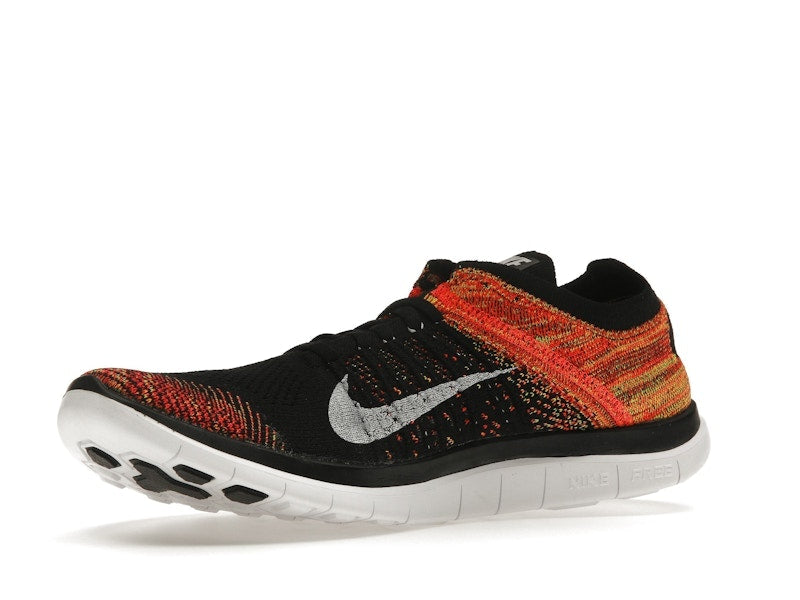 Nike Free Flyknit 4.0 Black Volt Bright Crimson