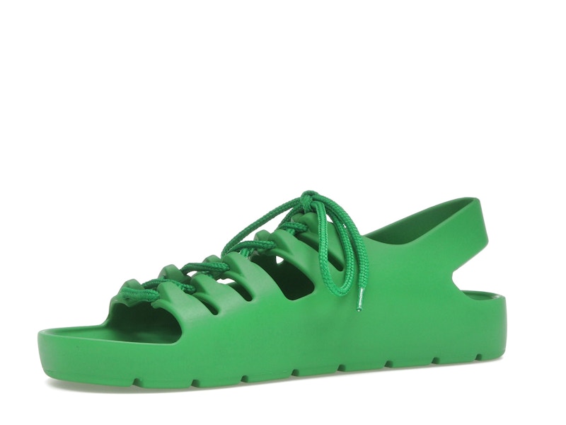 Bottega Veneta Jelly Lace Up Sandal Green