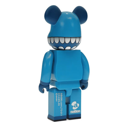 Bearbrick x a-nation KAWS Chompers 100% & 400% Set Blue